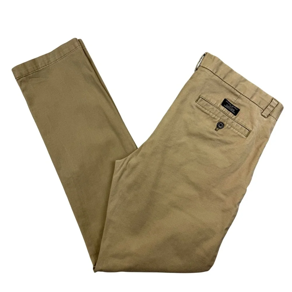Banana Republic Pants Mens 35x32‎ Beige Fulton Skinny Chino Casual **34X31**